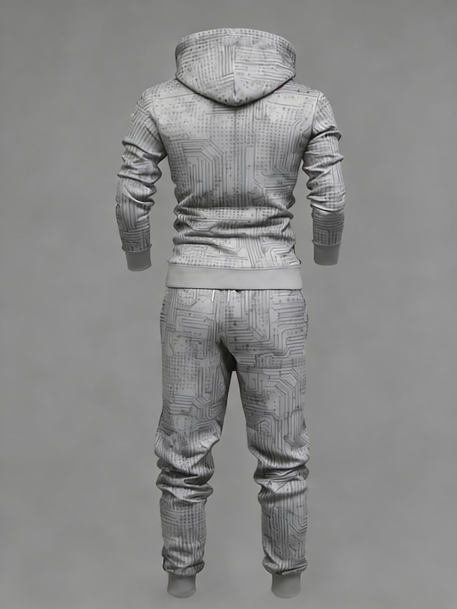 European and American fashionable men's two-piece set with letter printing hoodie, stylish and cool, suitable for daily outdoor casual wear, also can be worn in nightclubs, the fabric is comfortable and soft, easy to care for, machine washable