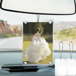 2/4/6/8 Pcs Magnetic Acrylic Car Photo Holder, Personalized Hanging Photo Frame & Memory Display Ornament for Car Visor - Romantic Valentine's Day Gifts for Him & Her
