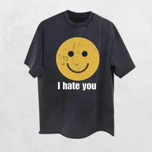 I Hate You Smiley Face Unisex T-Shirt, Cute Bipolar T Shirt for Men Women, Fan Gift