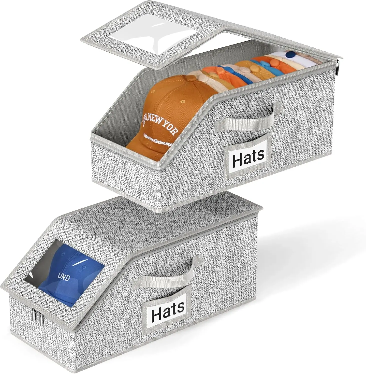 2026 2PCS Stackable Hat Storage for Baseball Caps, Holds up to 24 Caps ...