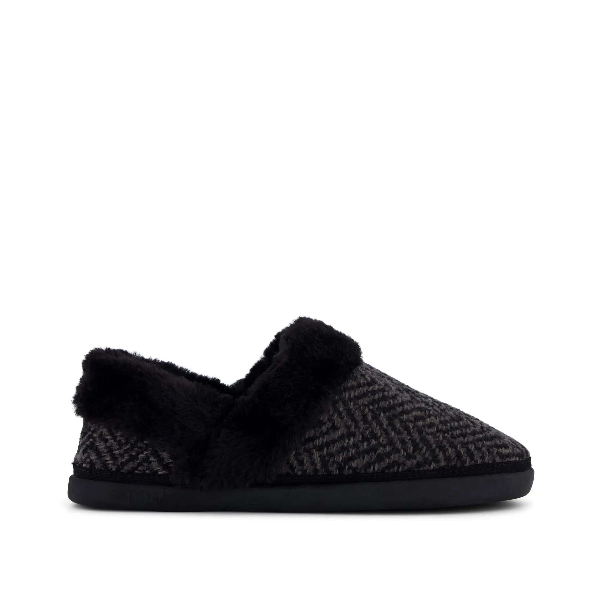 Womens Oslo Convertible Slipper Black Herringbone