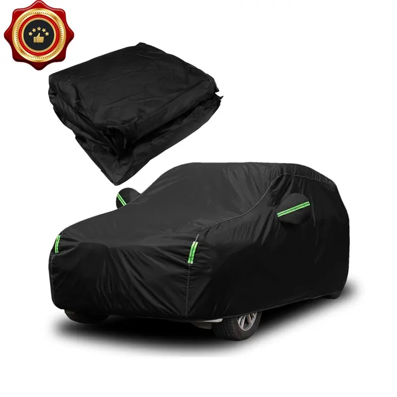 Sedan & SUV Universal Car Cover,Outdoor Full Cover Sun UV Rain Protection ,Abrasion-Resistant and Water-Resistant(Thin,Black)