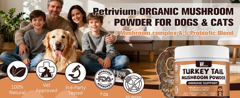 Petrivium Allergy & Itch for Dogs,Dental cleaning powder,32-in-1 Mutivitamin,Probiotic Chews,Turkey tail mushroon, powder,Hip&Joint chews,Natural drops for dog