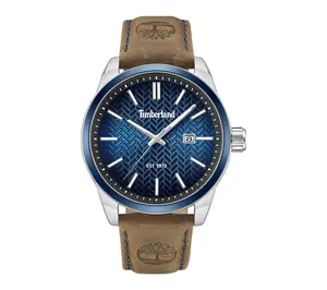 Timberland Men's Henniker II Stainless LeatherStrap Watch