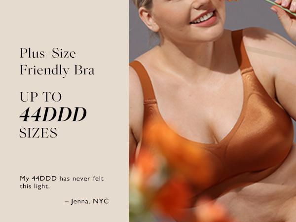 Comfelie Women Plus Size Luxury Satin Curve Pop Soft Seamless Bra No Underwire Bra Comfort Seamless Bra With Free Laundry Bag EB072