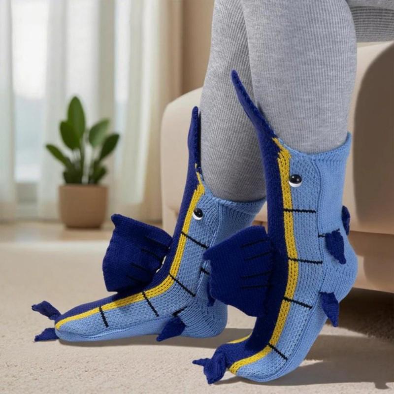 Fun Knit Animal Socks - Winter Warm Floor Socks Creative Gift for Friends Unisex Socks Christmas Holiday Gift Womenswear Bridal Ultra Soft Cotton Blend