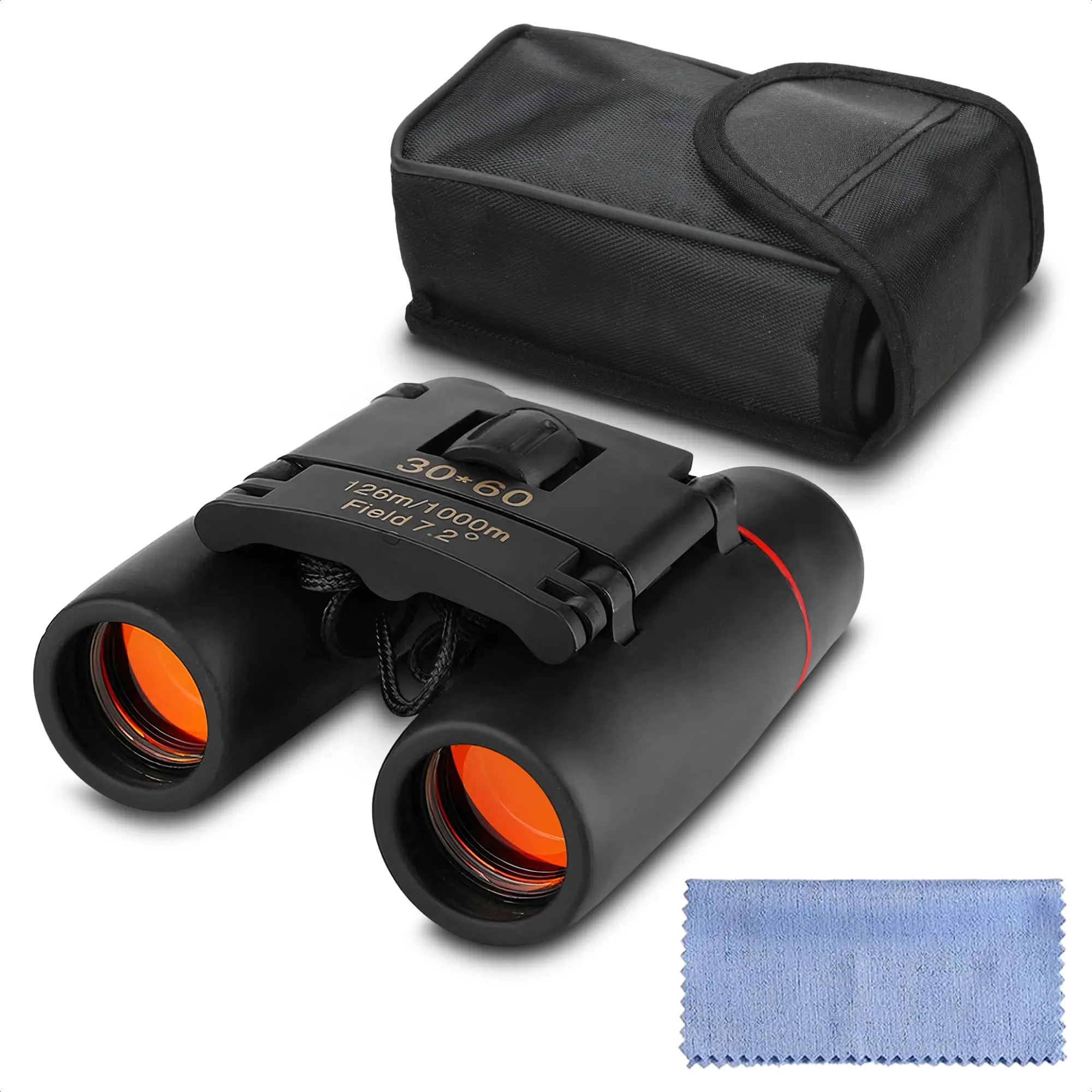 LIBERHAUS Mini Binoculars 30x60 Travel Accessories - Compact, Wide-View Office & School Outdoor Activity Gear for Hiking, Birdwatching