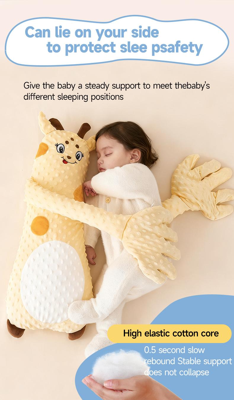 Big White Goose Baby Soothing Pillow Soft Cotton Hugging Sleep Aid Cushion for Newborns with Remote Control Three Adjustable Modes