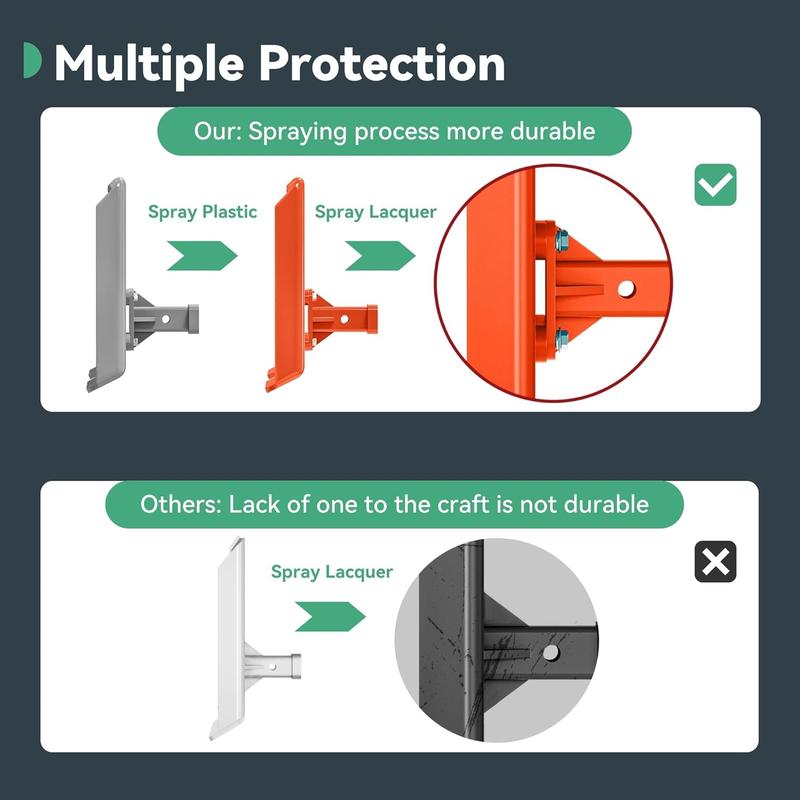 YINTATECH 3/8" Skid Steer Mount Plate with 2" Removable Trailer Hitch Receiver, Thick Skid Steer Plate Attachment, Universal Skid Loader Tractor Quick Attach Plate, Removable, Orange