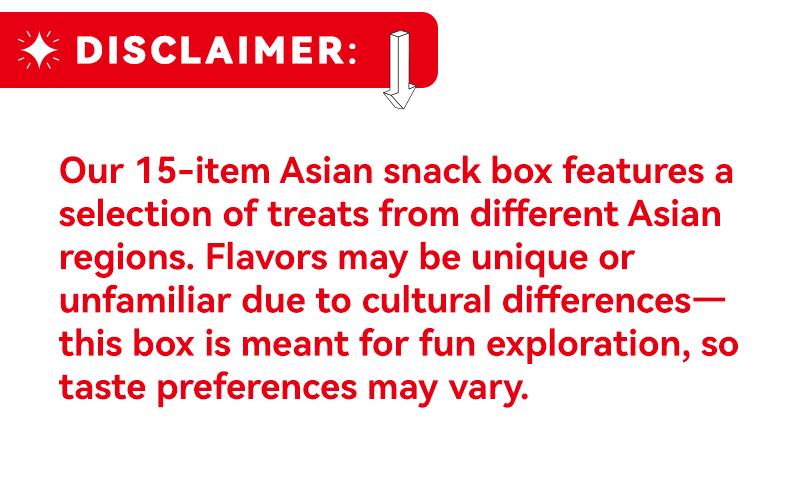 Asian Snack Box 15 Full-Size Japanese Korean Chinese Snacks & Drinks Dessert Candy
