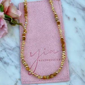 Blonde Tigers Eye Choker Extender Courage Blonde Tigers Eye Choker Extender Courage