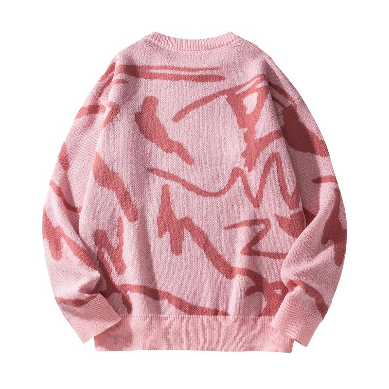 #Springfresh Men's Knitted Long Sleeve Sweater Crew Neck Y2K Graphic Casual Regular Fit Jumper for Fall & Winter Stylish Breathable Pullover Sweater Menswear Outfit Stylish Tops Grey Chinos Aesthetic Loose Fit Crewneck Fashionable Knitwear SpringStatement