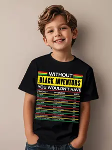 Without Black Inventors History Month African Novelty Aesthetic Graphic Kid T-Shirt Popular Kid T Shirts Trending Tees Tops for Kid