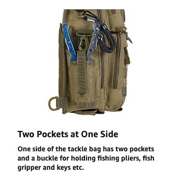 Piscifun Fishing Backpack Tackle Bag with 2 Rod Holders, Multi-Compartment Storage, MOLLE System, Water-Resistant Lightweight Outdoor Pack