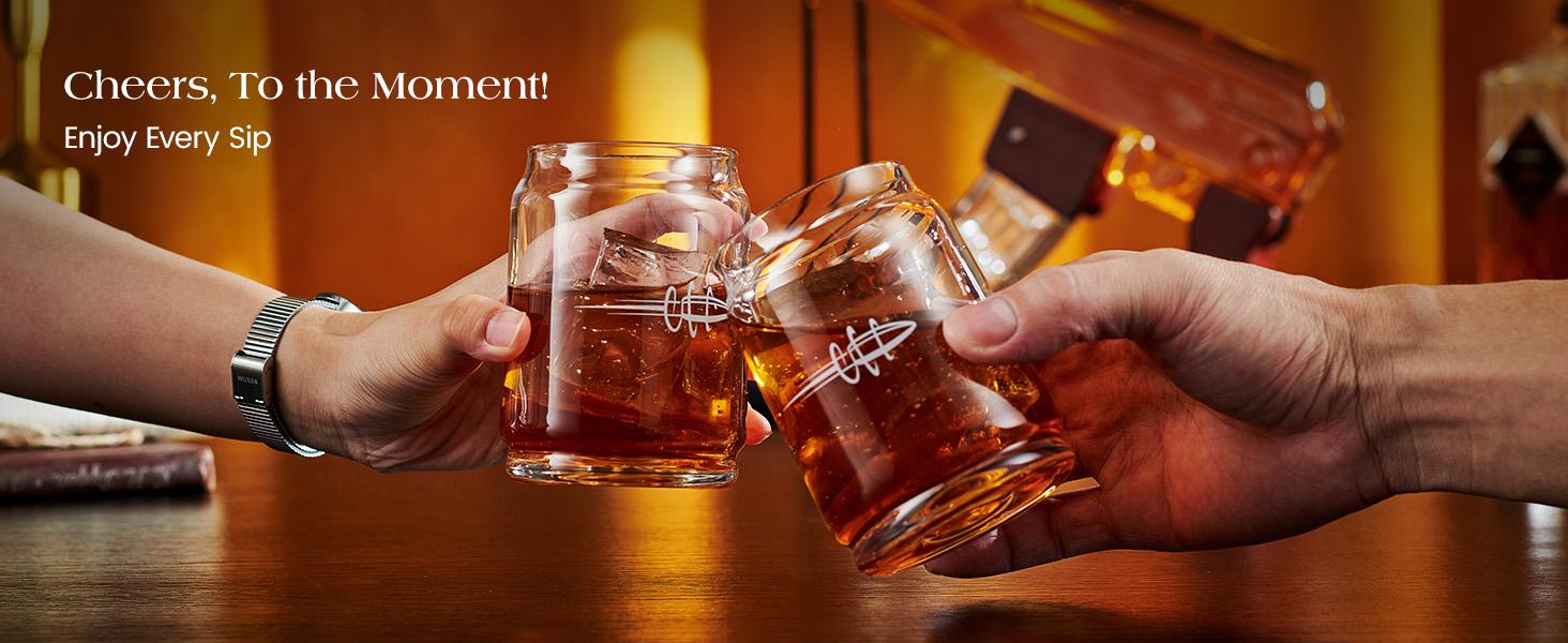 Father's Day Gifts for Men Dad, Kollea Whiskey Decanter Sets, Detachable Magazine & 2 Bullet Shot Bottles, Liquor Dispenser for Bar, Anniversary&Brithday Alcohol Utensils Present for Brother