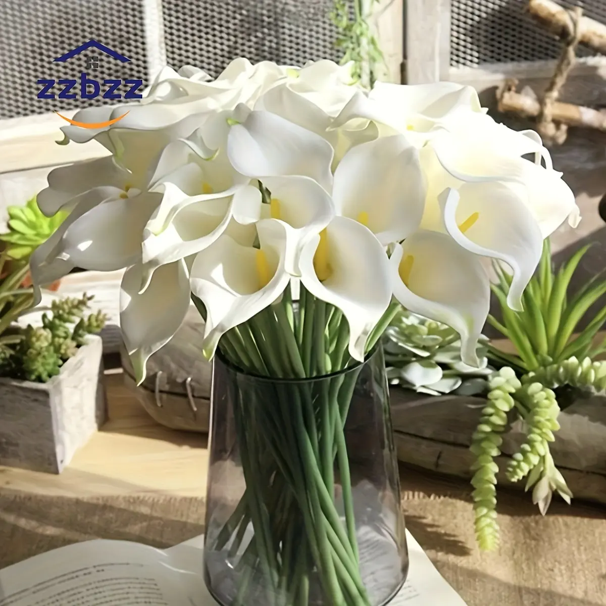 10pcs Lifelike Shape Artificial Calla Lilies Flowers - Lifelike Faux Plants Ornaments for Home Decor, Floral Wreaths, Bouquets, Holiday Celebrations (White Spring Indoor Floral Decor)