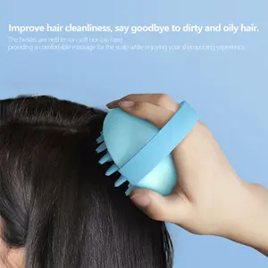 Bathroom Essentials 3-in-1 Shampoo and Body Massage Brush Personal Cleansing Tool Detachable Scalp Scrubber Summer Gift Idea Pet and Body Massage Brush Hair Shampoo Scalp Massager Shampoo Brush Shampoo Storage Silicone Gentle