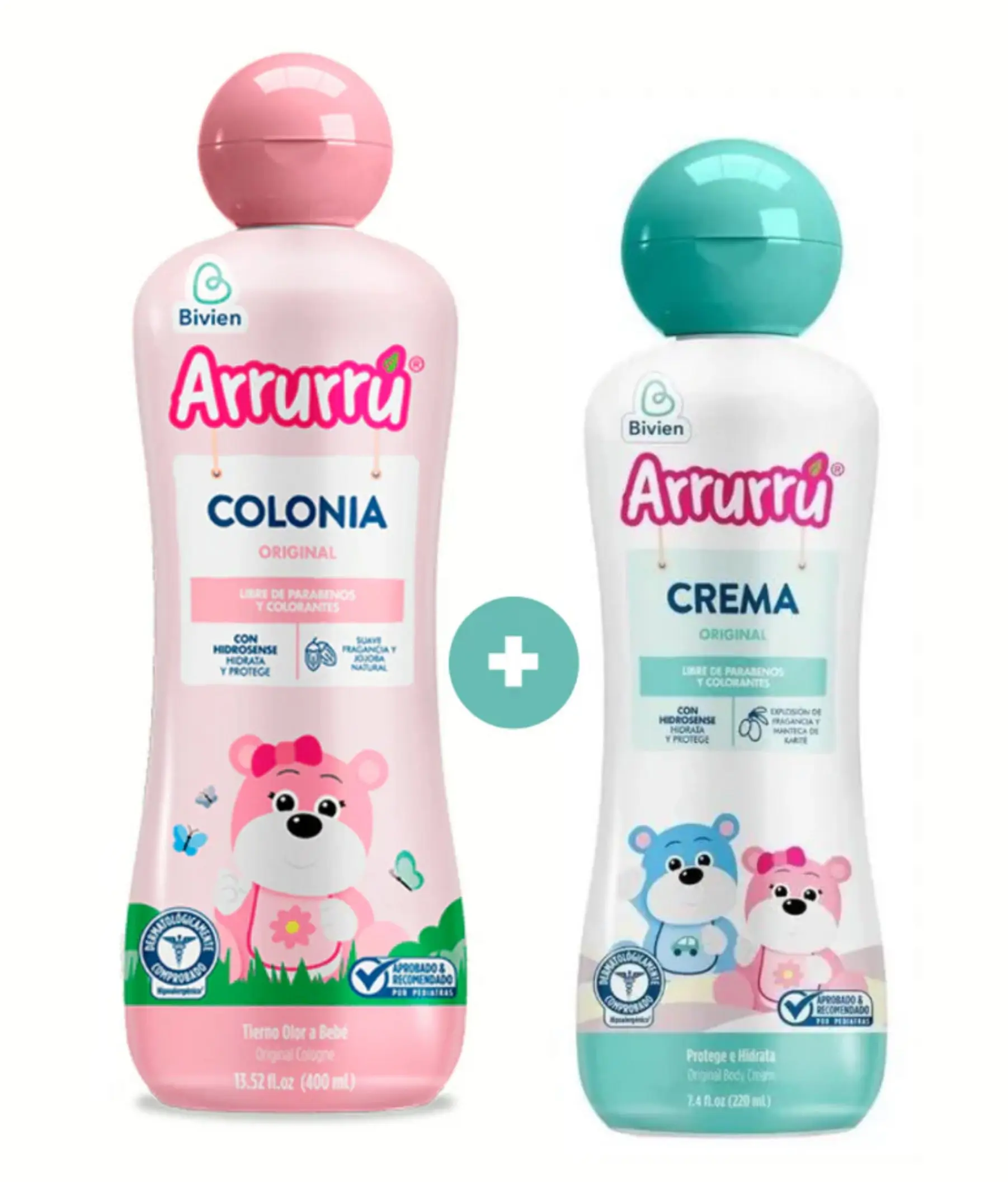 Duo Pack Arrurru Original Pink or Blue 400 ml + Original Cream 220 ml