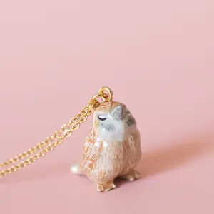 Sparrow Necklace | Camp Hollow Ceramic Animal Jewelry | Porcelain Pendant