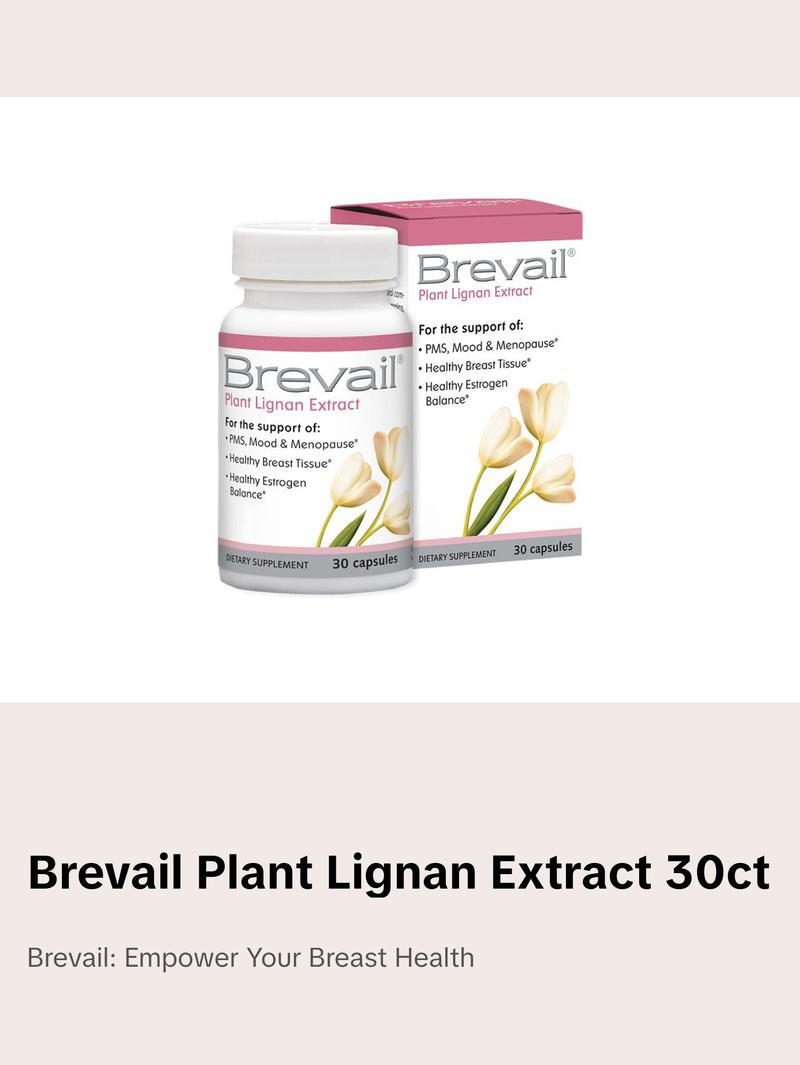 Brevail Plant Lignan Extract Capsules, Proactive Breast Health Supplement with 50 mg SDG Lignans from Flax Seed Hulls Brevail Plant Lignan Extract Capsules, Proactive Breast Health Supplement with 50 mg SDG Lignans from Flax Seed Hulls