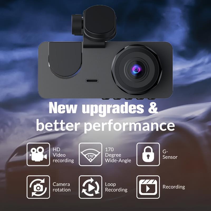 1080P Full UHD Car Camera Front Rear with Free 64GB SD Card,HDR,Dashcam for Cars,Night Vision,Loop Recording,WDR,24H Parking Mode,Driving Recorder,TIKTOKBLACKFRIDAY