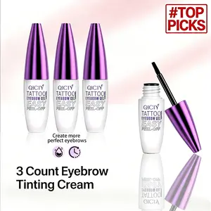 3 Packs Peel Off Tattoo Eyebrow Gel Makeup Long Lasting Smudge Proof Tear Off Eyebrow Cream Easy To Use Easy Release Formula Cosmetic eyebrow product Makeup liquid