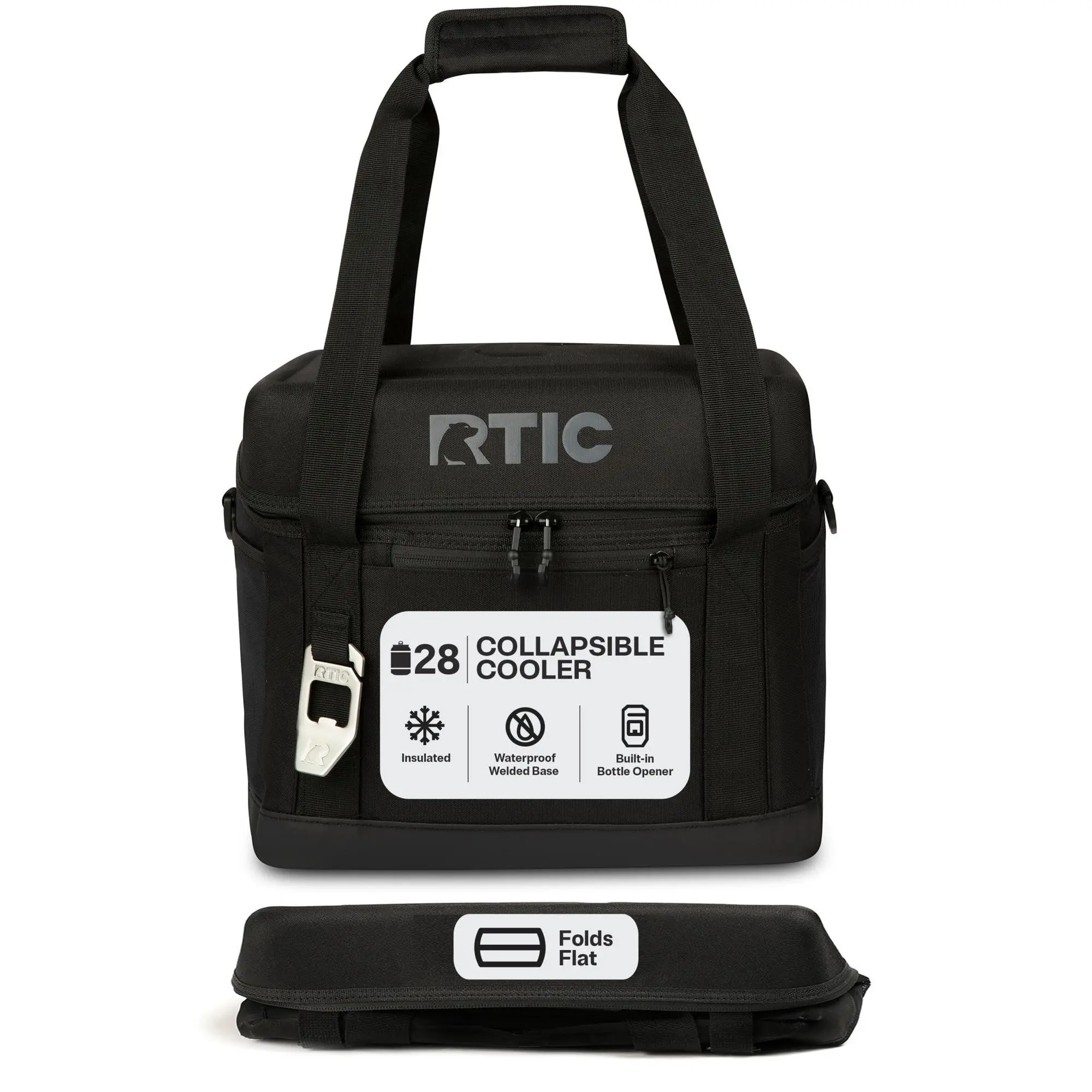RTIC 28-Can, 27 Qt, Collapsible Soft Cooler with Bottle Opener