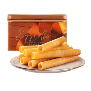 MEI XIN Hong Kong Original Egg Rolls Gift Box 448g - Premium Crispy Snack for Festivals & Chinese New Year