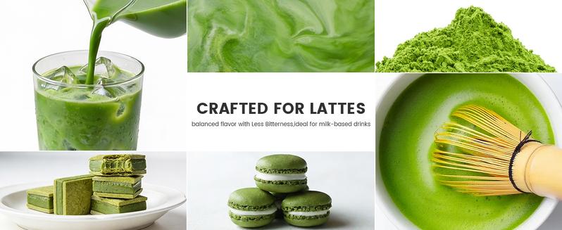 Kyoto Uji Ceremony Grade Stone-Ground Matcha Powder Sugar-Free Contains Tea Polyphenols L-Theanine & Caffeine Stress Relief Energy Focus