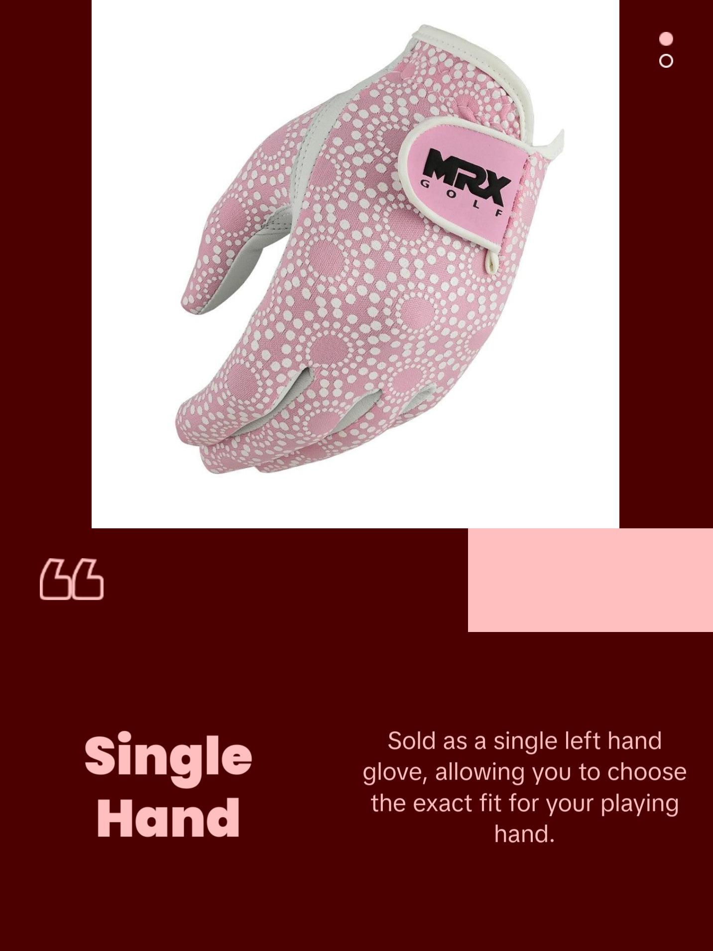 New Women Golf Gloves Cabretta Leather Pink