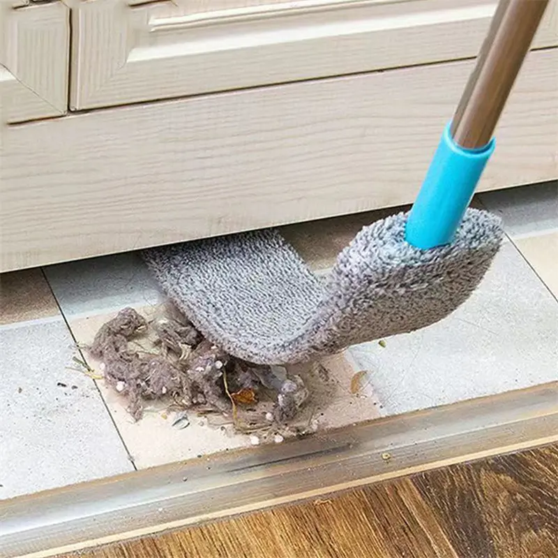 Retractable Bed Bottom Cleaning Duster Brush - Extendable Home Cleaning Tool Set with Microfiber Mop, 3 Cleaning Cloths for Household Dust Removal