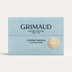 Grimaud N°300 Coffret Bridge – 2 Poker-Size Decks for Bridge & Poker