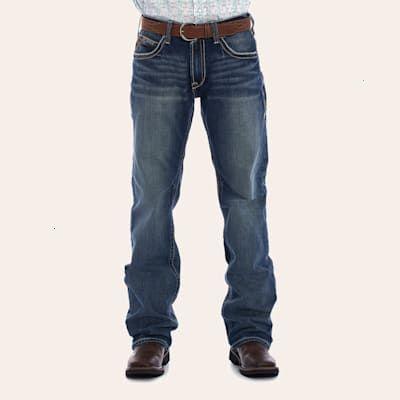 Ariat Men's M5 Medium Wash Slim Fit Straight Leg Stretch Jeans