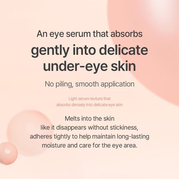 [New] PDRN Collagen Eye Serum 0.68 Fl. Oz / 20ml Under Cream for Eye Bags Peptide Hydrating Lightweight dropper Korean Glass Skin Care