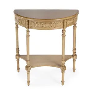 Danielle 30" Demilune Console Table in Beige  7027424
