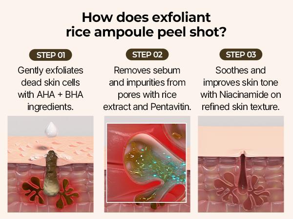[Dr.Melaxin Official] Peel Shot Care Set | Peel Shot Amples (Black Rice & White Rice) + Peel Shot Toner Rice Exfoliating Ferment  Extract Korean Cosmetics Skin Repair