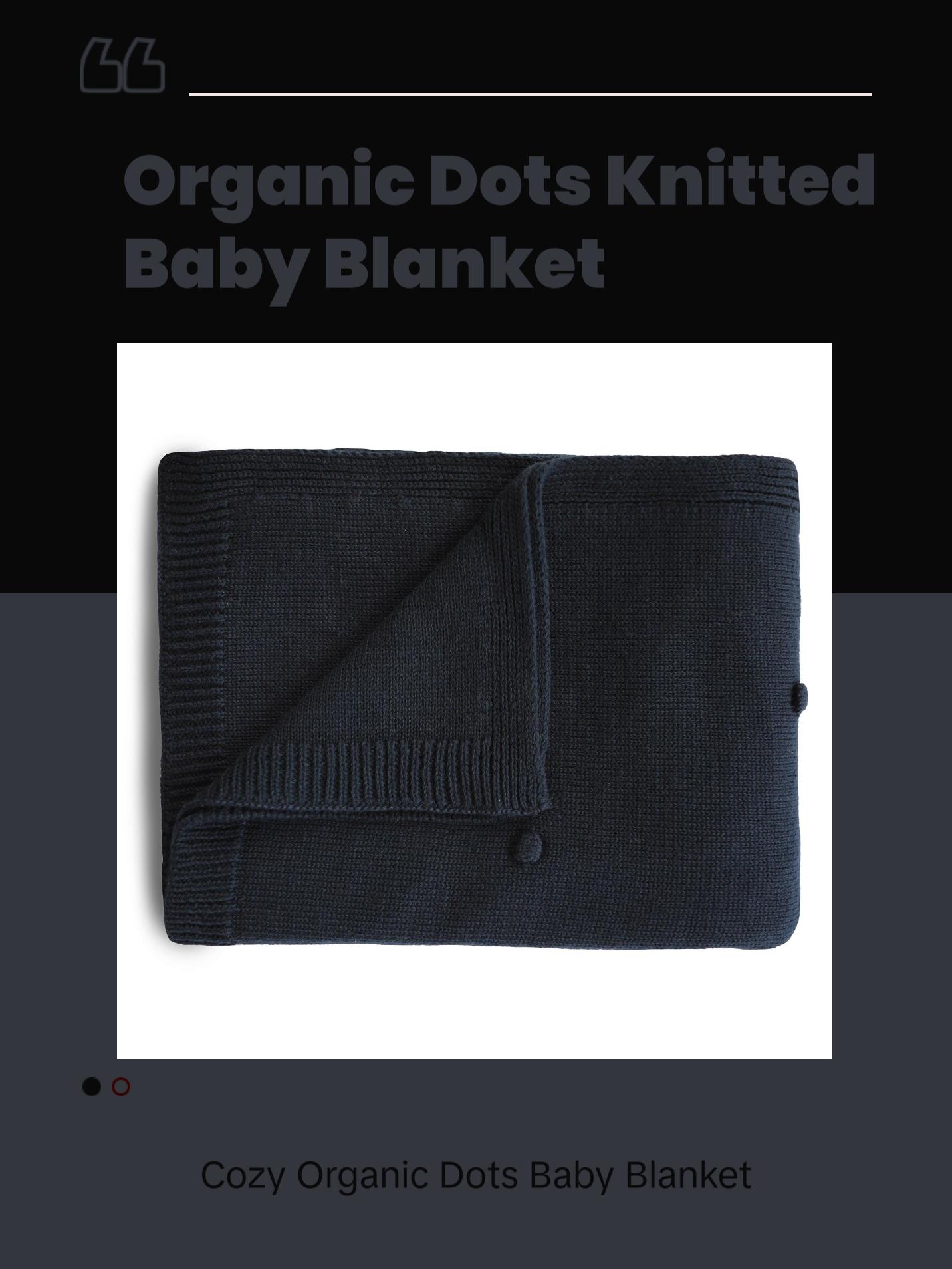 Knitted Textured Dots Baby Blanket