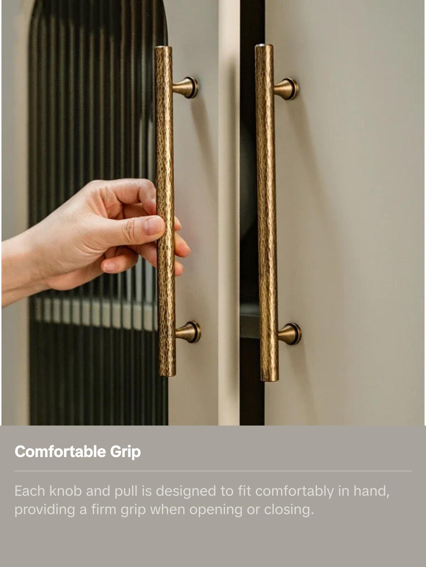 Hammered Antiqued Brass Cabinet T-Knobs and Pulls Hammered Antiqued Brass Cabinet T-Knobs and Pulls