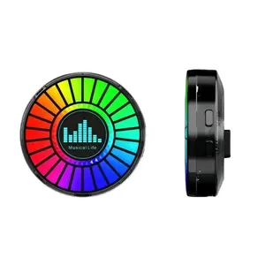 RGB Sound Activated Car Interior Lights, 10 Color Music Rhythm LED Mood Lighting for Car Decoration, RV, Gaming Room, Bedroom