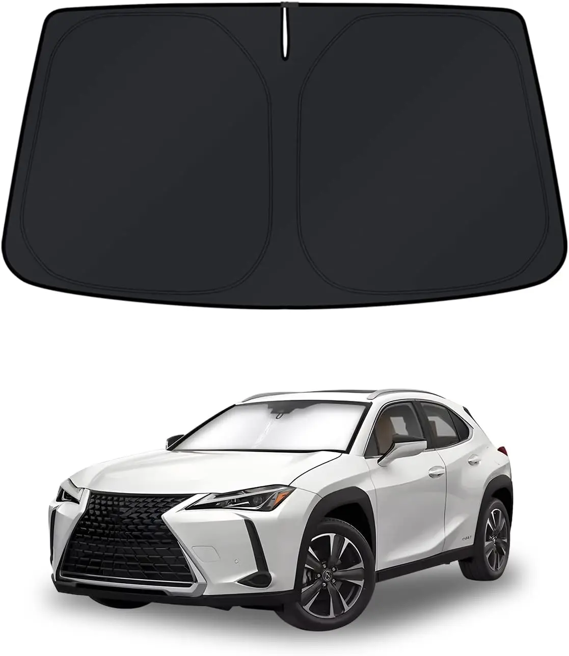 Canvcle Car Windshield Sunshade, UV Protective Windscreen Shade Cover for 2019-2026 Lexus UX 200/250h/260h/300h/300e, Foldable Automotive Exterior Accessory to Block UV Rays & Keep Vehicle Cooler
