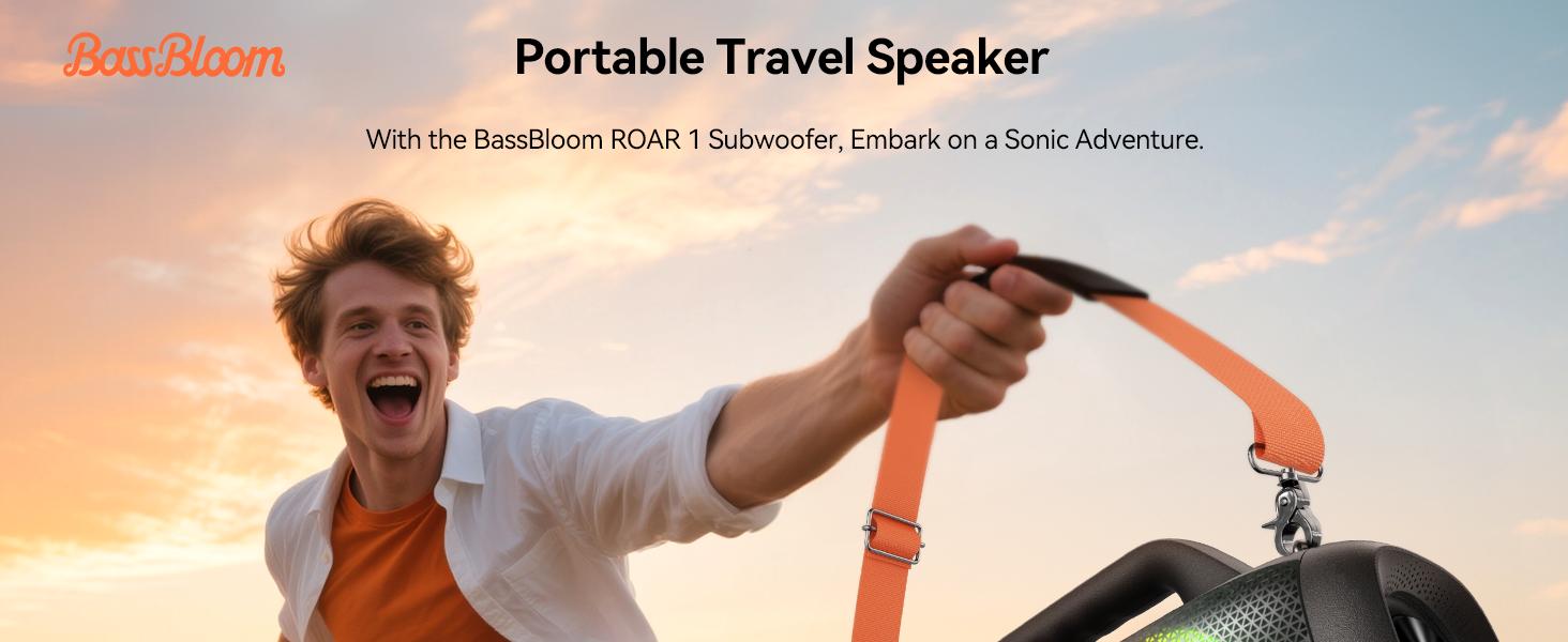 TAGRY Roar 1 Portable Audio Bluetooth Speaker,60W Powerful Sound with Deep Bass,IPX6 Waterproof,24H Playtime,Bluetooth 5.4 for Smartphone,RGB Party Lights,Wireless Stereo Pairing,Travel Outdoor for Camping and Beach, for  Birthday, Friend