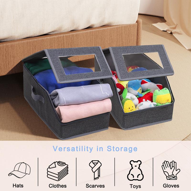 Stackable Hat Storage for Baseball Caps, 2 PCS Hat Storage Boxes for Closet, Holds up to 30 Caps with Cardboard, Hat Organizer for Women & Men Meaningful gifts for Christmas