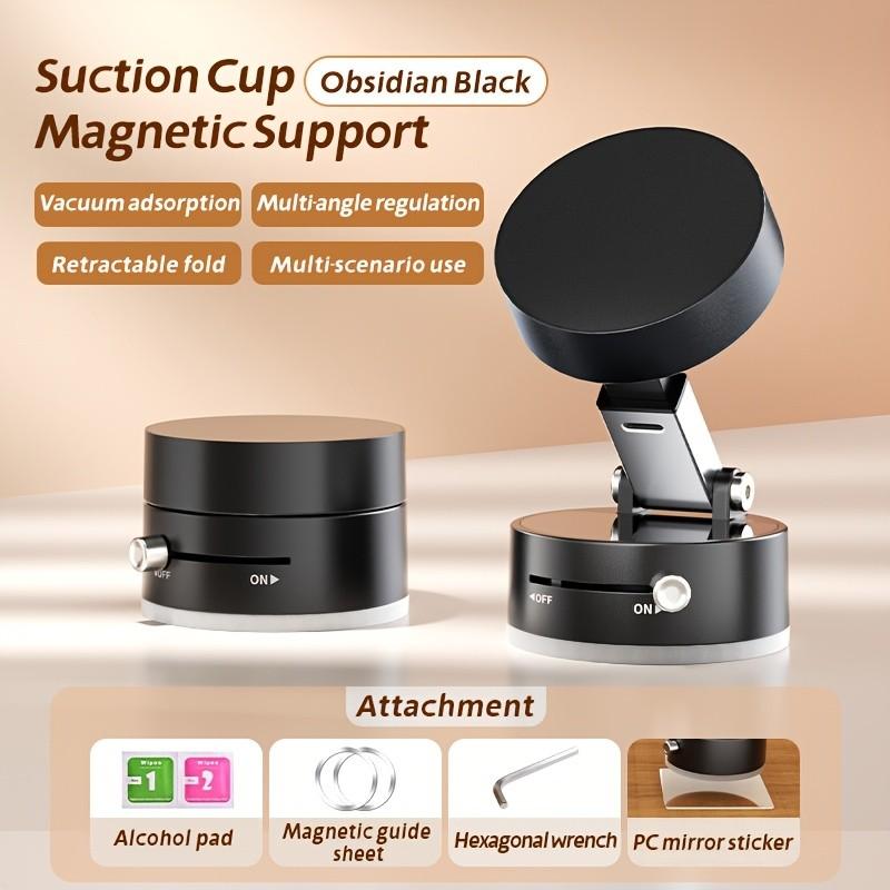 Double Sided Suction Cup Magnetic Bracket Lazy Multi-Funct Foldable Storage Car Phone Holder Vacuum Suction Phone Holder