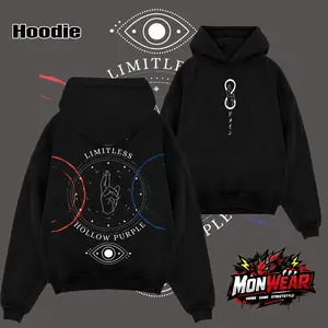 Satoru Gojo - Limitless Hollow Purple Gojo Inspired Shirt JJK Jujutsu Kaisen Anime Double Printed Vintage Washed Tee Unisex T-shirt Hoodie Oversize Anime Manga Washed Heavyweight Cotton, Anime Merch