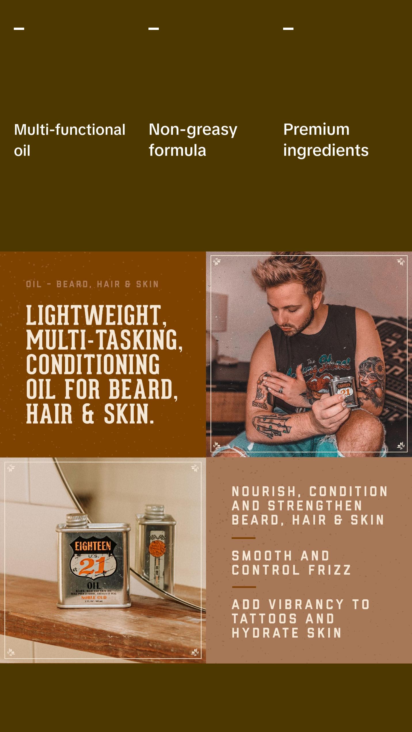 Noble Oud Beard, Hair and Skin Oil