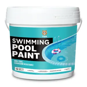 Pool Paint, available in multiple colors, 1-gallon container. Suitable for concrete, walls, floors, outdoor pools, fish ponds, and swimming pools. Perfect for DIY projects.