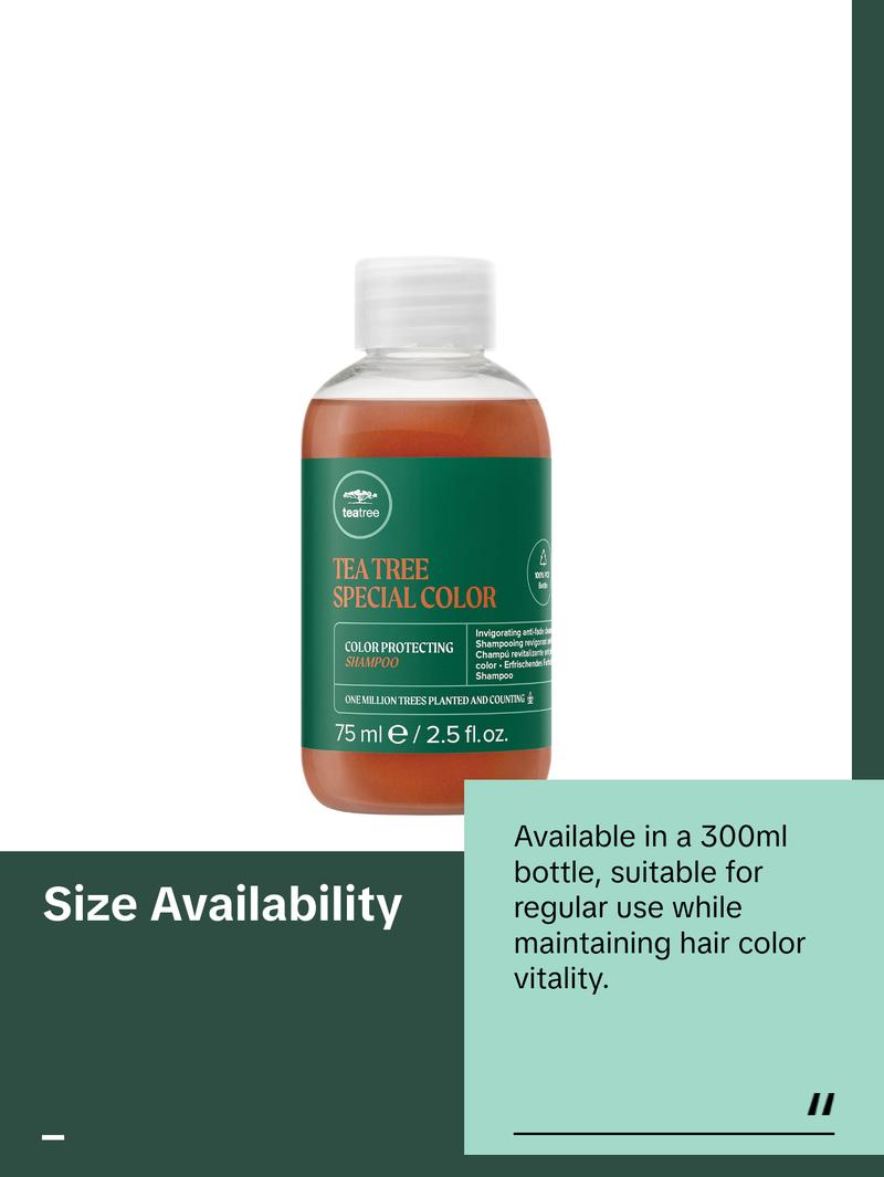 Paul Mitchell Tea Tree Special Color Shampoo - 300ml Color Protecting Formula with Rooibos Tea & UV Protection for Color-Treated Hair