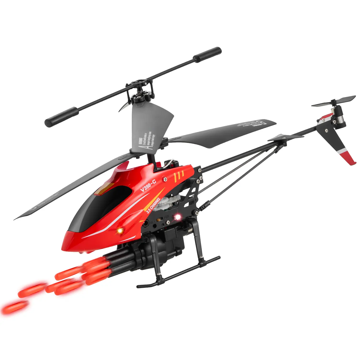 【SummerFinds】VEVOR RC Helicopter, 2.4GHz Flying Remote Control Helicopter with Shooting Mode, 3.5 Channel RC Airplane for Kid, Altitude Hold, One-Key Takeoff/Landing & LED Lights, Toys for Kids Ages 14 and up