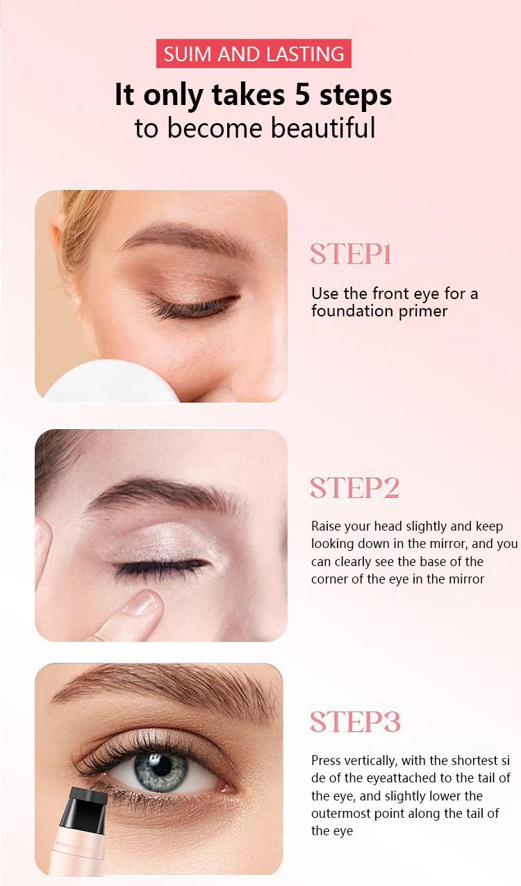 Rotating Eyeliner Stamp & Pen – Dual-Ended Quick-Dry, Long-Lasting Waterproof Liquid Liner for Effortless Winged Eye Looks.