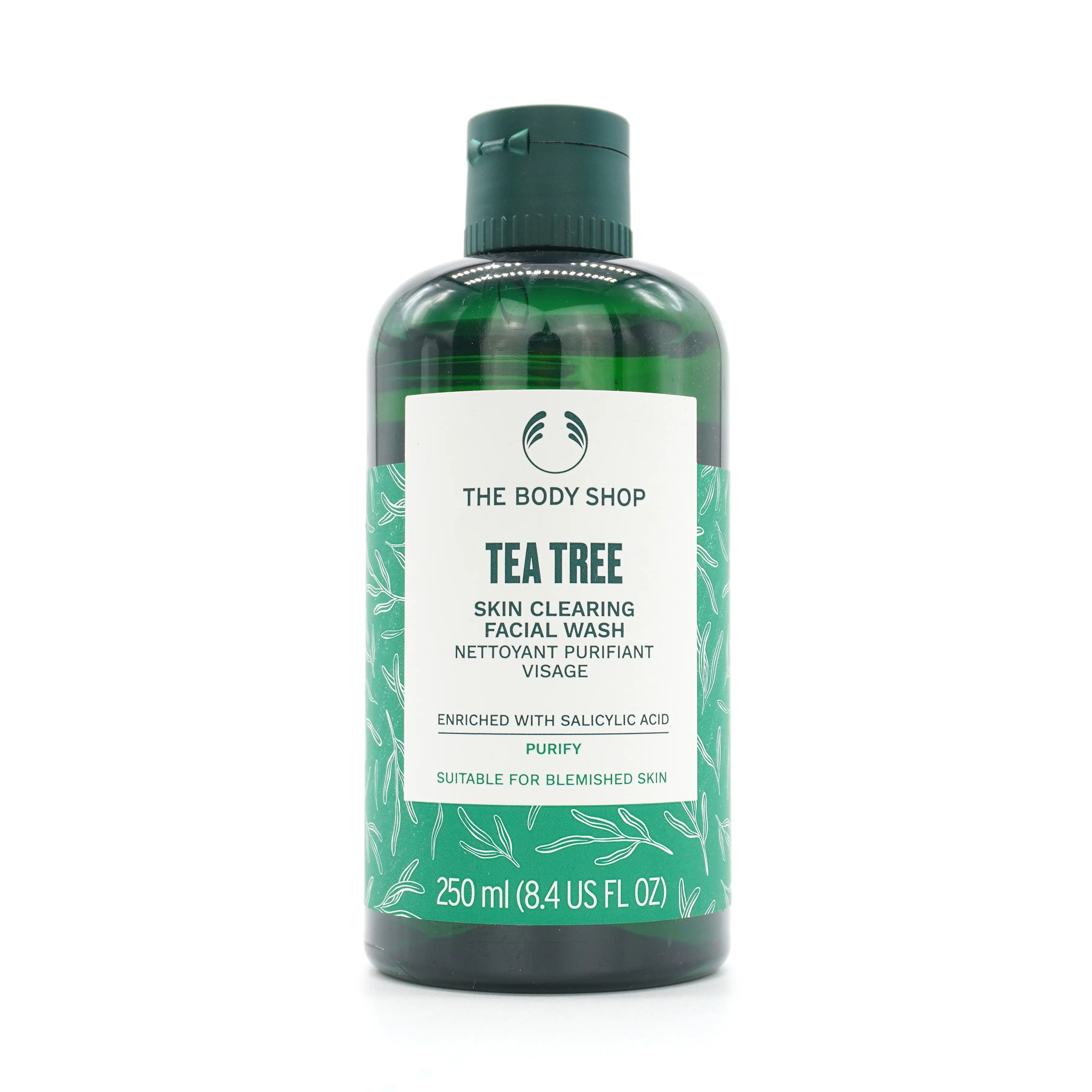The Body Shop Tea Tree Antibacterial Facial Cleanser and Toner - 250ml Soothing Blemish-Fighting Facial Cleansing Wash